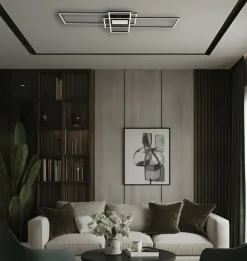 GLOBO LED Deckenlampe SAUNDERS 110,8x42 cm schwarz