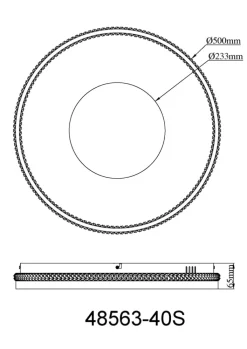 GLOBO LED Deckenlampe SHIRLEY 50 cm sandfarbig