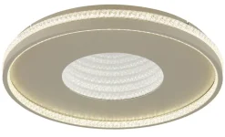 GLOBO LED Deckenlampe SHIRLEY 50 cm sandfarbig