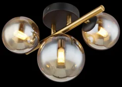 GLOBO LED Retrofit Deckenlampe RIHA messingfarbig /amber