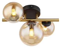 GLOBO LED Retrofit Deckenlampe RIHA messingfarbig /amber