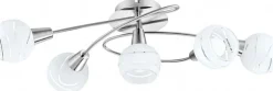 GLOBO LED Retrofit Deckenlampe ELLIOTT 5 flg nickelfarbig