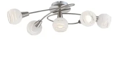 GLOBO LED Retrofit Deckenlampe ELLIOTT 5 flg nickelfarbig