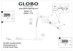 GLOBO LED Retrofit Tischlampe ELLIOTT 34 cm nickelfarbig