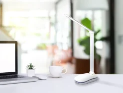 GLOBO LED Schreibtischlampe TALISA 3-teilig silberfarbig