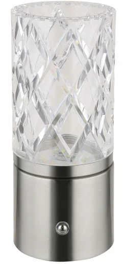 GLOBO LED Tischleuchte LUNKI nickelfarbig