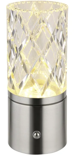 GLOBO LED Tischleuchte LUNKI nickelfarbig