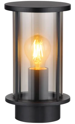 GLOBO Retrofit Außenwandleuchte GRACEY schwarz /rauchfarbig