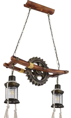 GLOBO Retrofit Balkenpendel ABELLA 2-flg antik