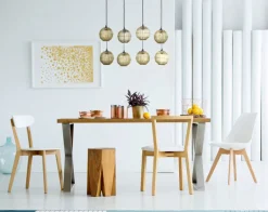 GLOBO Retrofit Balkenpendel HERMI II 8-flg altmessingfarbig