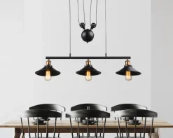 GLOBO Retrofit Balkenpendel LENIUS 3-flg messingfarbig