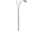 GLOBO Retrofit Bogenlampe ROBBY, Metall, 70 x 73 x 204 cm Beige