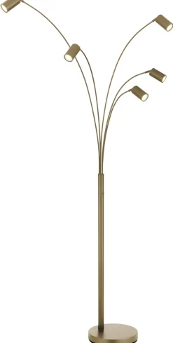 GLOBO Retrofit Bogenlampe ROBBY, Metall, 70 x 73 x 204 cm Beige
