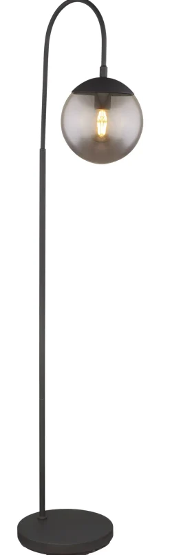 GLOBO Retrofit Bogenlampe BLAMA 150 cm schwarz