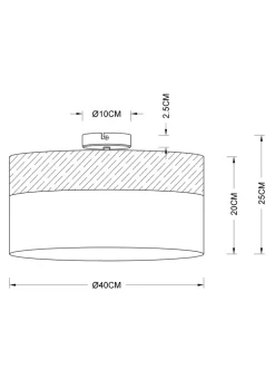 GLOBO Retrofit Deckenlampe CHIPSY 40 cm beige /Holzdekor