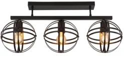 GLOBO Retrofit Deckenlampe TAMARA 70 cm schwarz