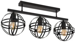 GLOBO Retrofit Deckenlampe TAMARA 70 cm schwarz