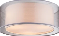 GLOBO Retrofit Deckenlampe THEO 40 cm grau