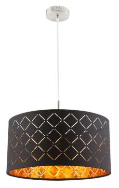 GLOBO Retrofit Pendellampe CLARKE 40 cm nickelfarbig