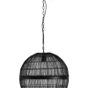 GLOBO Retrofit Pendelleuchte HERMI II 50 cm schwarz