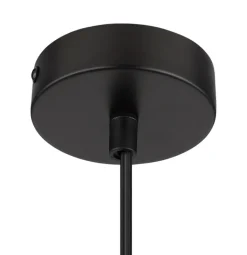 GLOBO Retrofit Pendelleuchte GARRI 15 cm schwarz /rauchfarbig