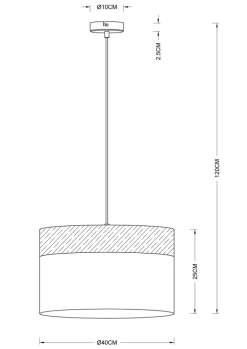GLOBO Retrofit Pendelleuchte CHIPSY 40 cm beige /Holzdekor