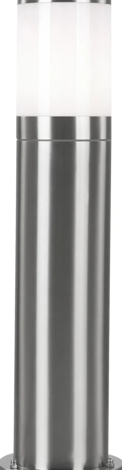 GLOBO Retrofit Sockelleuchte XELOO 50 cm Edelstahl