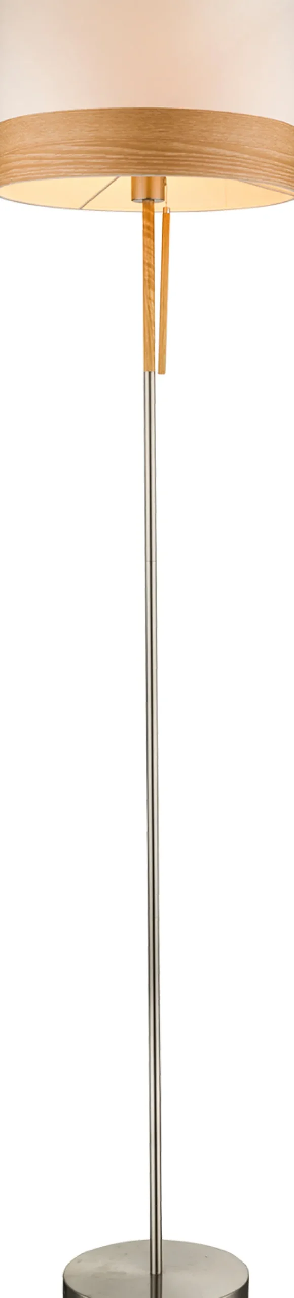 GLOBO Retrofit Stehleuchte CHIPSY beige /Holzdekor