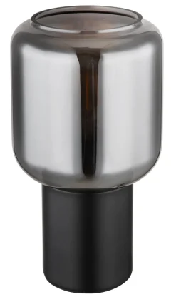 GLOBO Retrofit Tischlampe NINJO schwarz /rauchfarbig