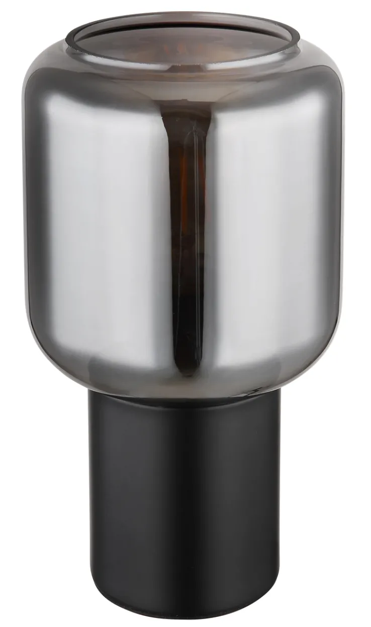 GLOBO Retrofit Tischlampe NINJO schwarz /rauchfarbig