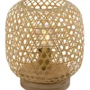 GLOBO Retrofit Tischlampe MIRENA 27 cm Bambus