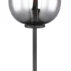 GLOBO Retrofit Tischlampe BLACKY 45 cm schwarz /rauchfarbig