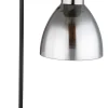 GLOBO Retrofit Tischlampe MATTEA 55 cm schwarz /Holzdekor