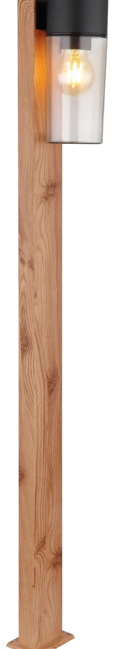 GLOBO Retrofit Wegeleuchte ETSI 100 cm Holzoptik
