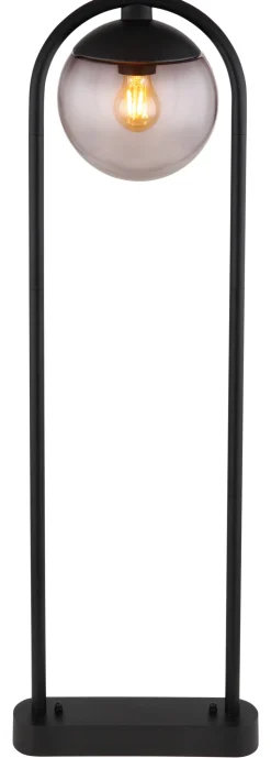 GLOBO Retrofit Wegeleuchte MICHAEL 100 cm schwarz /rauchfarbig