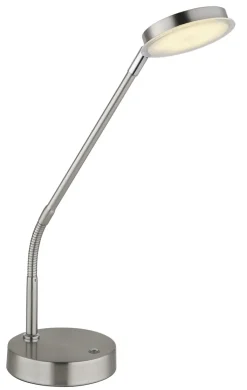 GLOBO Schreibtischlampe Silvio, Metall/Kunststoff, 13 x 43 x 53,5 cm Alu-/Nickelfarbig