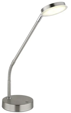 GLOBO Schreibtischlampe Silvio, Metall/Kunststoff, 13 x 43 x 53,5 cm Alu-/Nickelfarbig