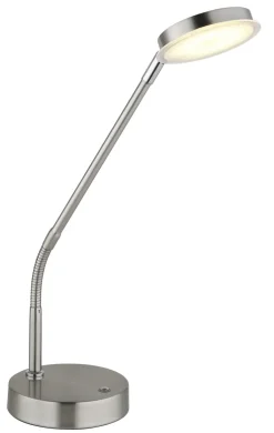 GLOBO Schreibtischlampe Silvio, Metall/Kunststoff, 13 x 43 x 53,5 cm Alu-/Nickelfarbig