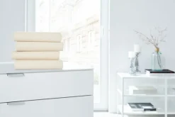 HAHN Jersey-Boxspring-Spannbettlaken 180-200 x 200-220 cm ecru/beige