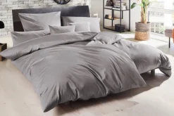 HAHN Satin-Kissenhülle LUXUS 40 x 80 cm graphitgrau