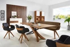 hartmann Esszimmerstuhl BASTI Kerneiche /Leder schwarz