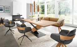 hartmann Esszimmerstuhl EMIL Kerneiche Natur / Leder schwarz