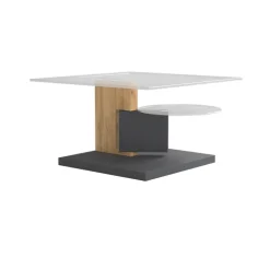 HAUKE HENDRIKS Couchtisch 80 x 80 cm Asteiche/ anthrazit