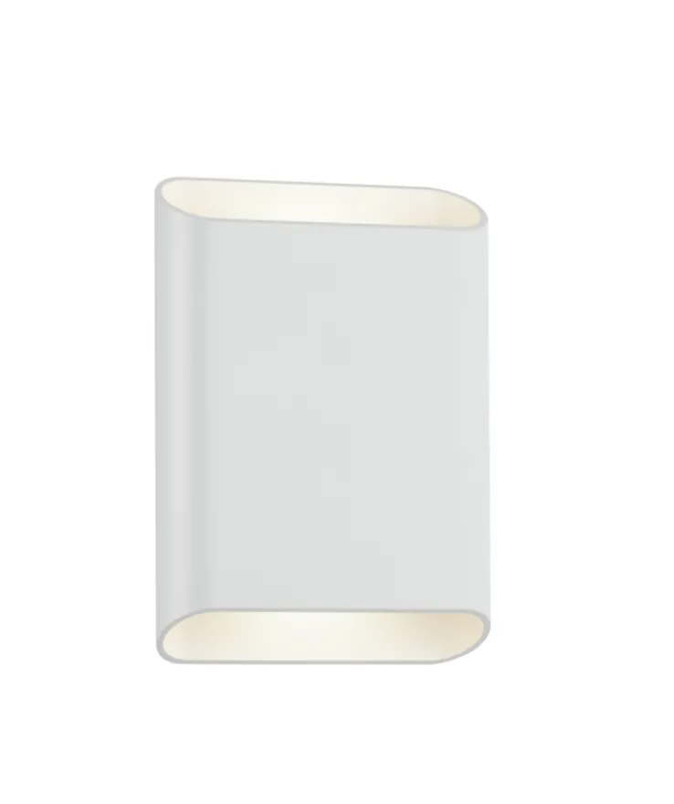 helestra Badlampe Wand TOCO Aluminium 20 x 14,5 x 4 cm matt Weiß