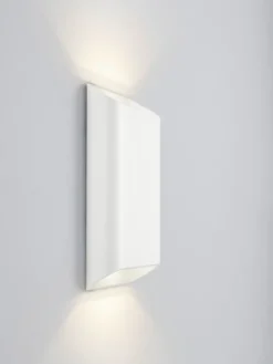 helestra Badlampe Wand TOCO Aluminium 20 x 14,5 x 4 cm matt Weiß