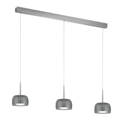 helestra LED Balkenpendel FLUTE 110 cm chromfarbig