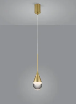 helestra LED Pendelleuchte DEEP 8 cm goldfarbig