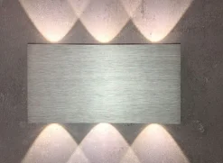 HELL LED Außenwandleuchte STREAM 17x4 cm grau eloxiert