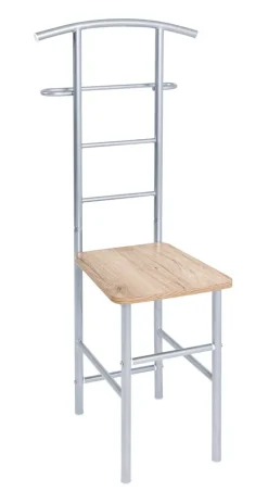 Herrendiener RITA 46 x 109 cm Eiche braun silberfarbig