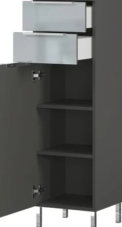 Highboard CORUS Graphit/ silbergrau